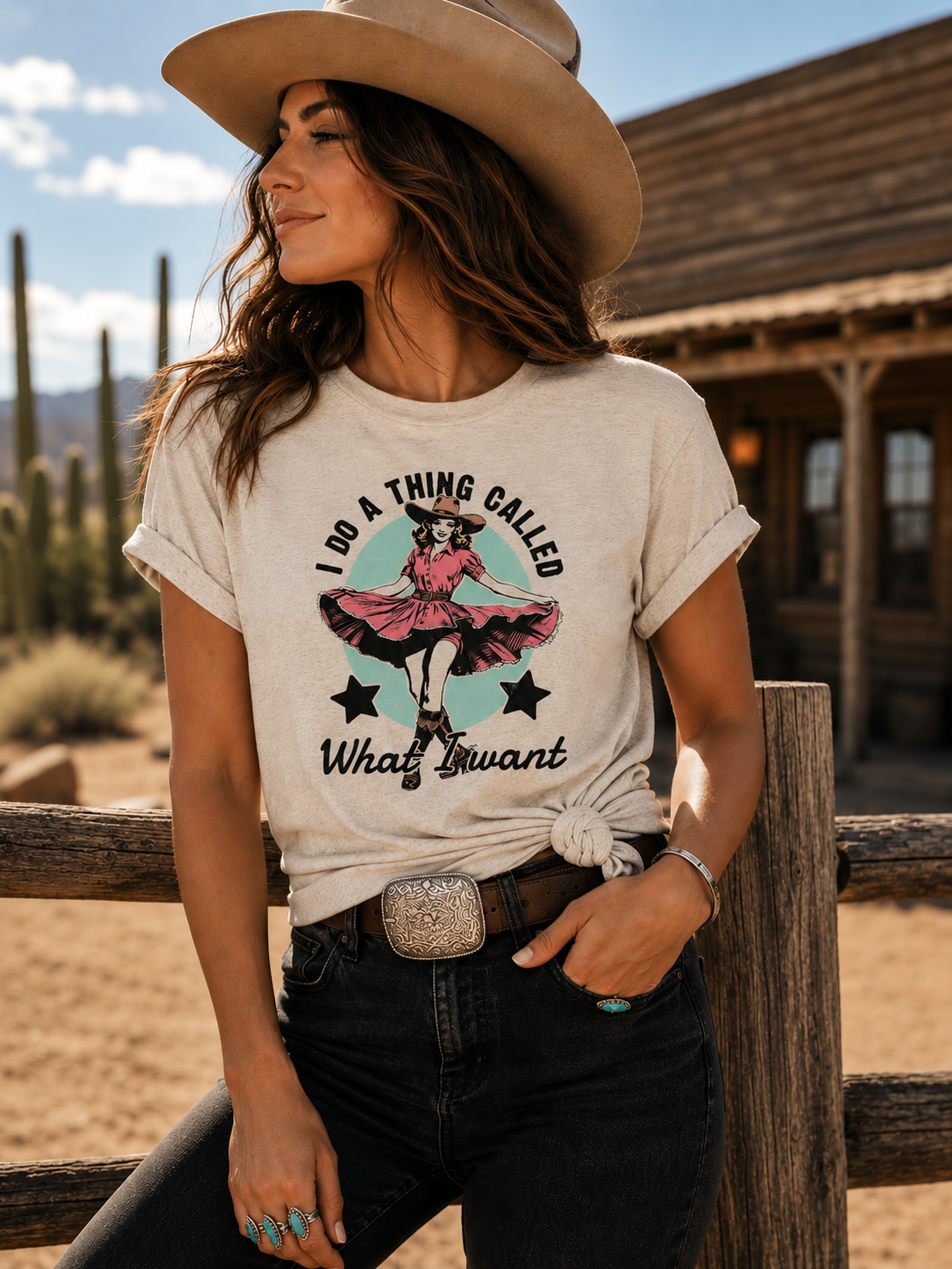 Western Cowgirl I Do What I Want Graphic Tee